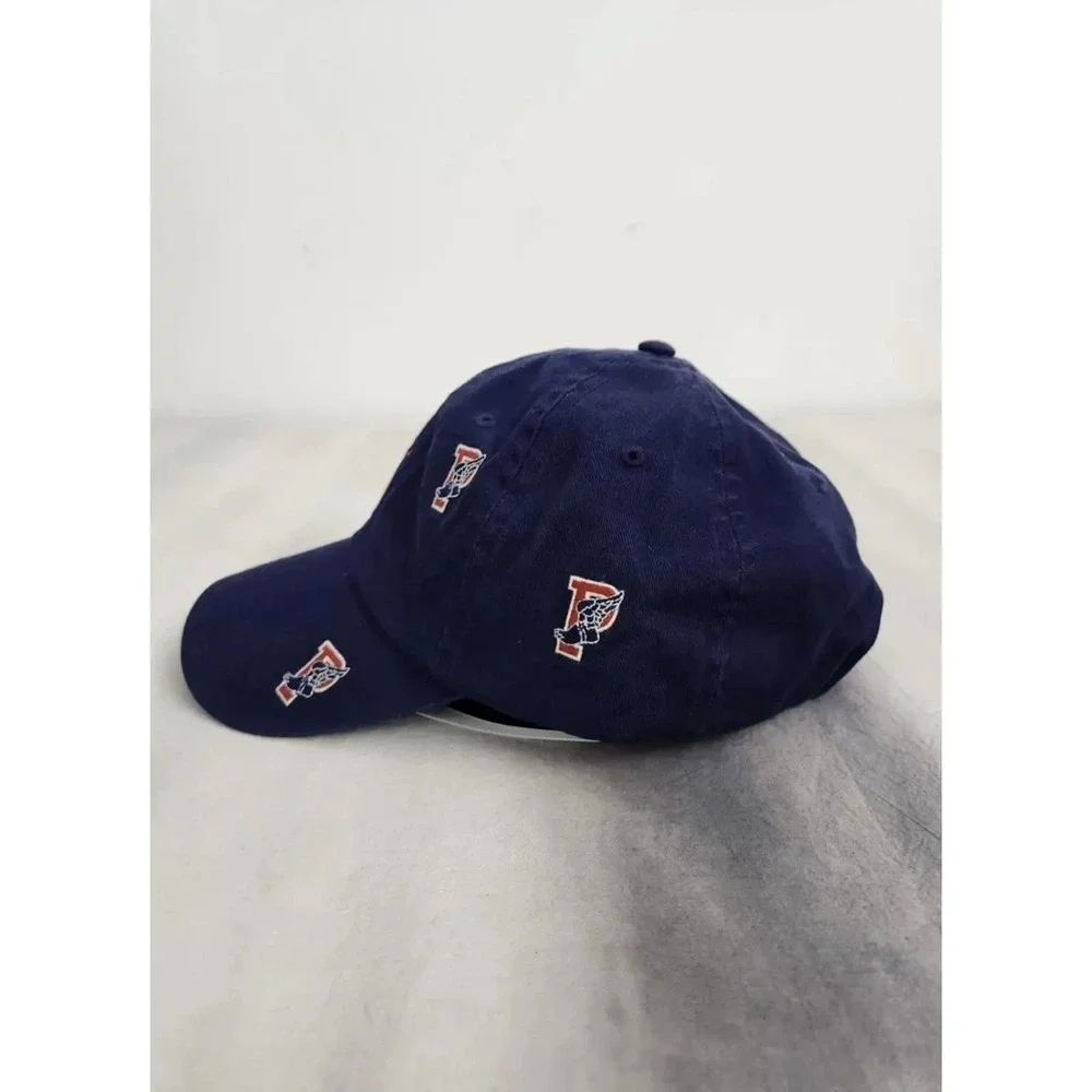 Polo Ralph Lauren P-Wing Hat All Over Logo Ball Cap Navy Blue Adjustable NYAC